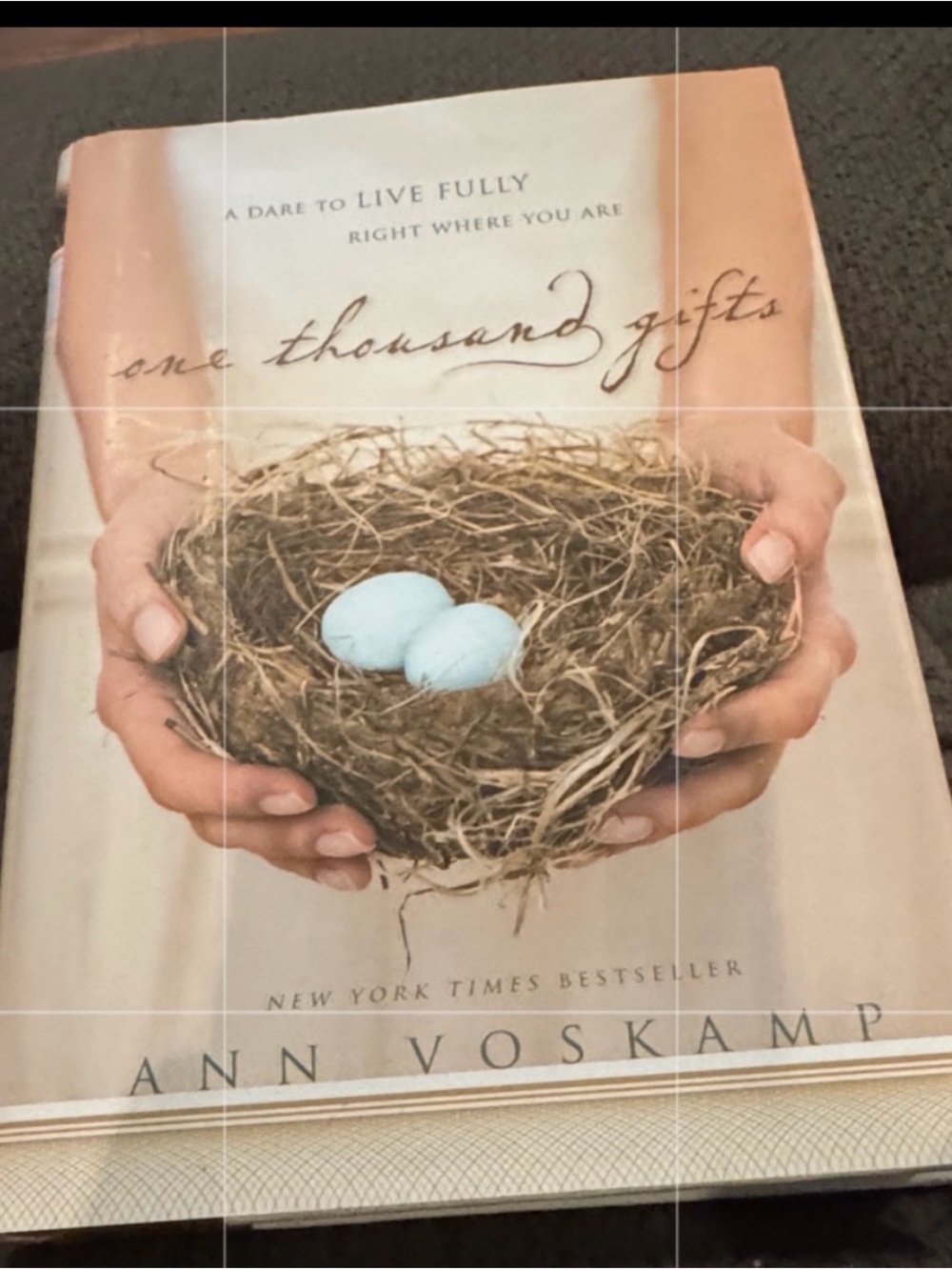One Thousand Gifts Hardcover - Cream Cover with Light Blue Accent